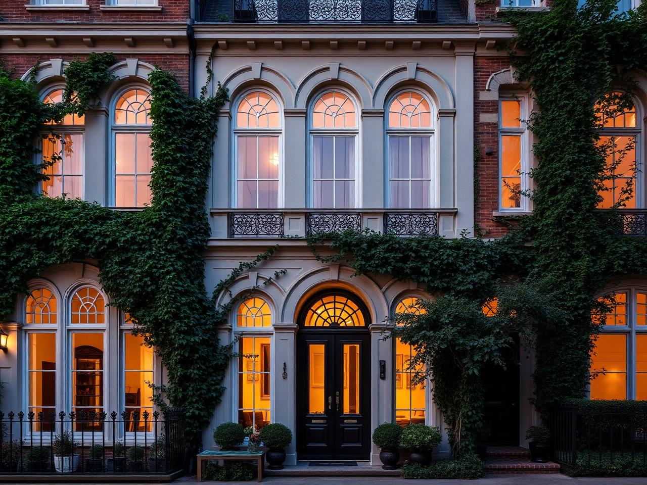 Elegantly maintained property exterior