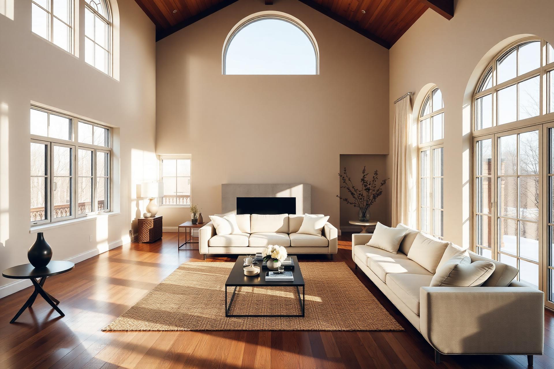 Sun-drenched luxury living room